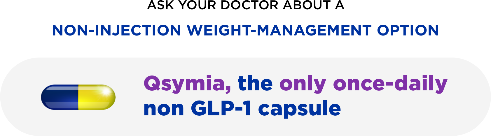 ASK YOUR DOCTOR ABOUT A NON INJECTION[SM] WEIGHT-MANAGEMENT  OPTION
